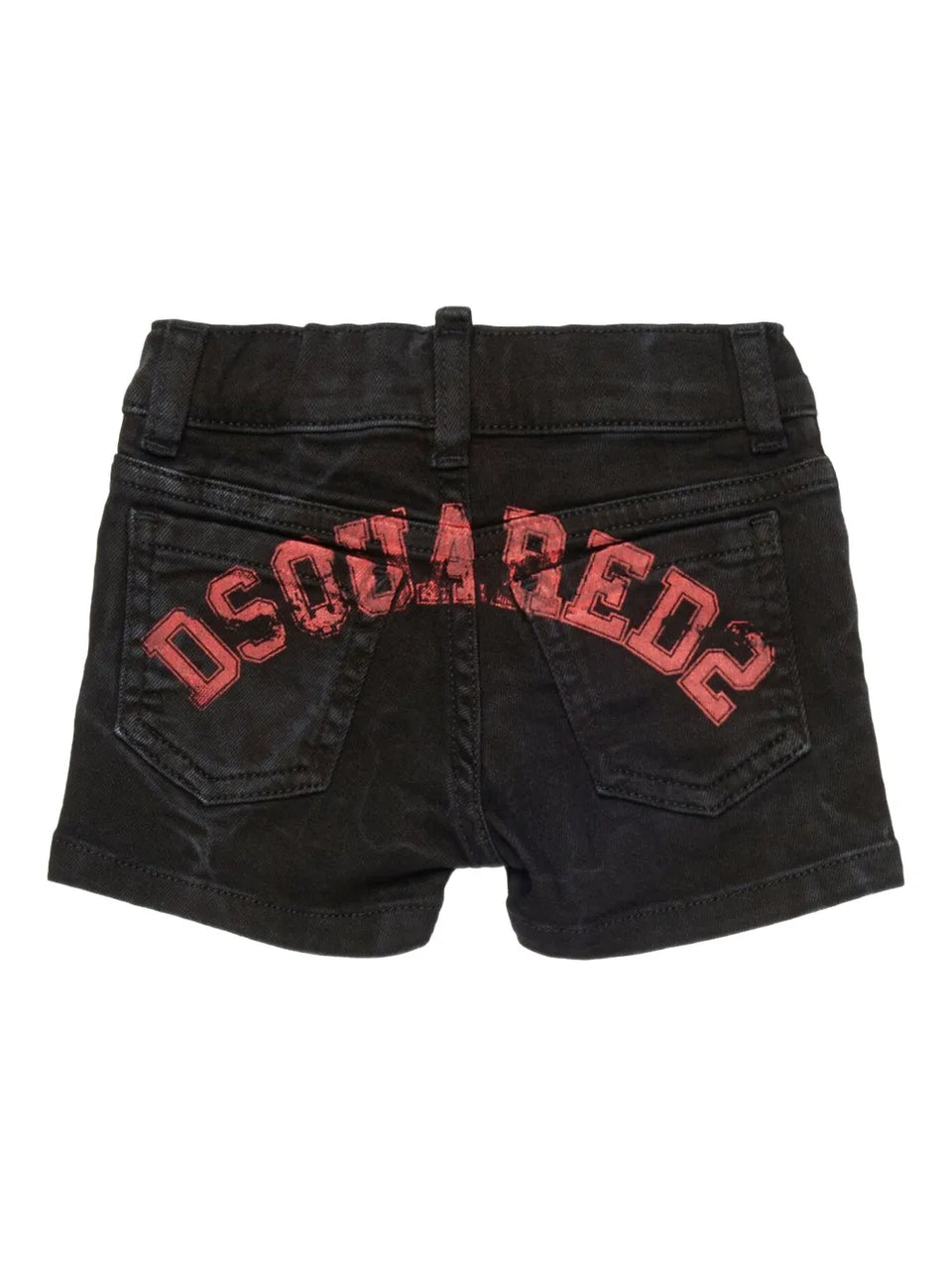 print denim shorts