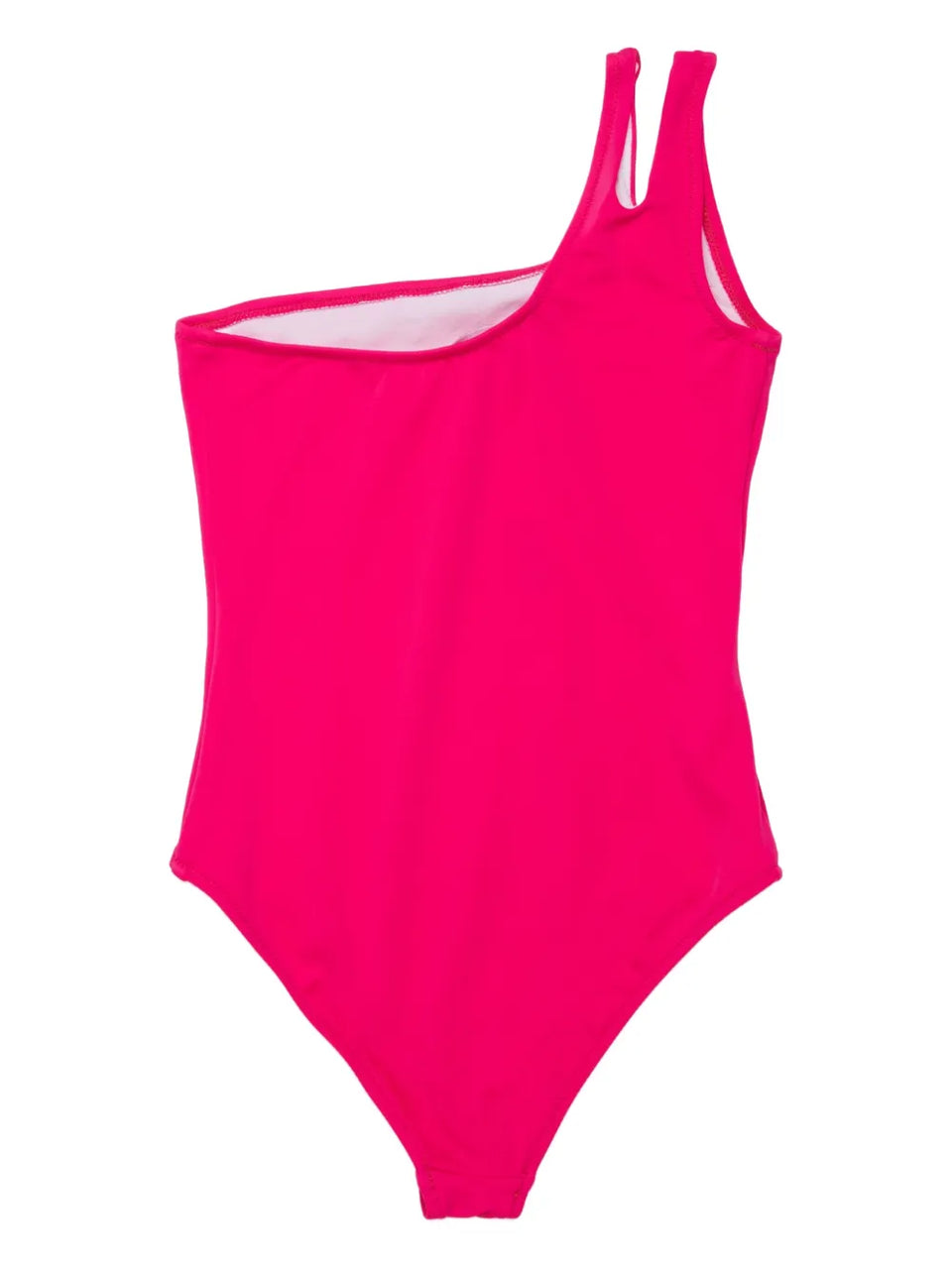 one-shoulder logo-print swimsuit