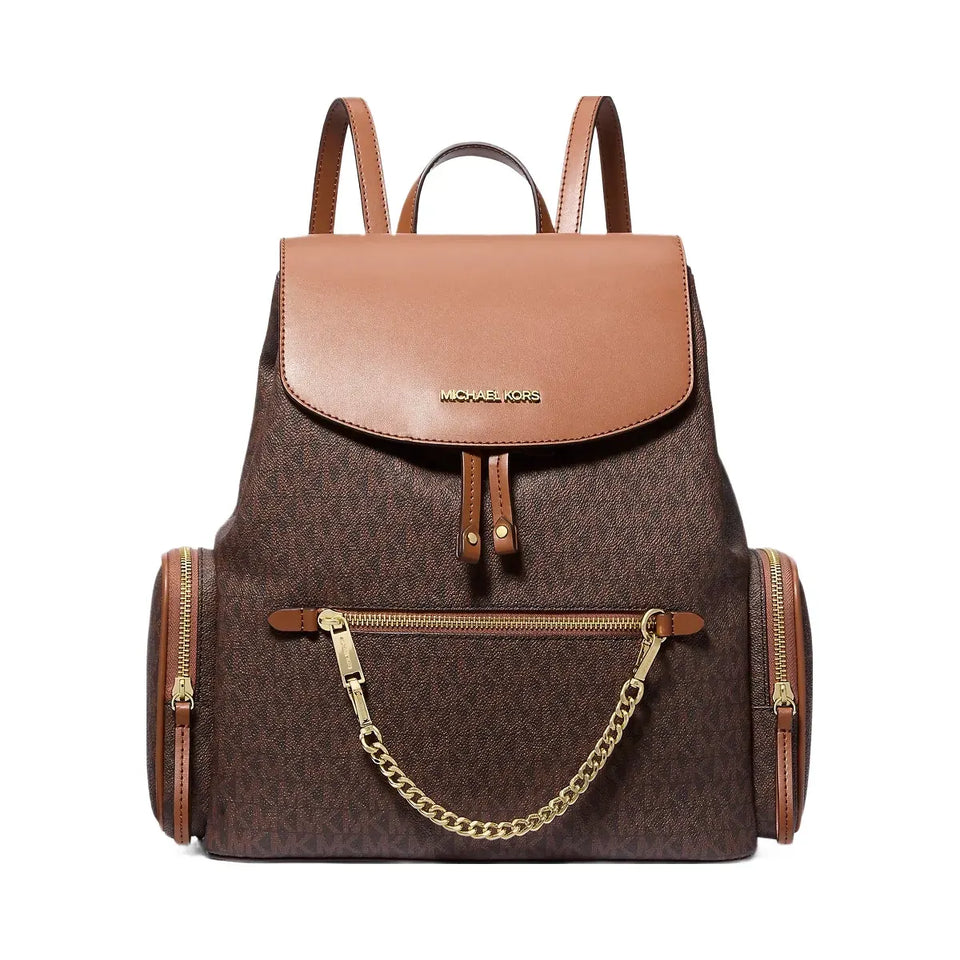 Michael Kors Jet Set Large Logo Backpack Brown