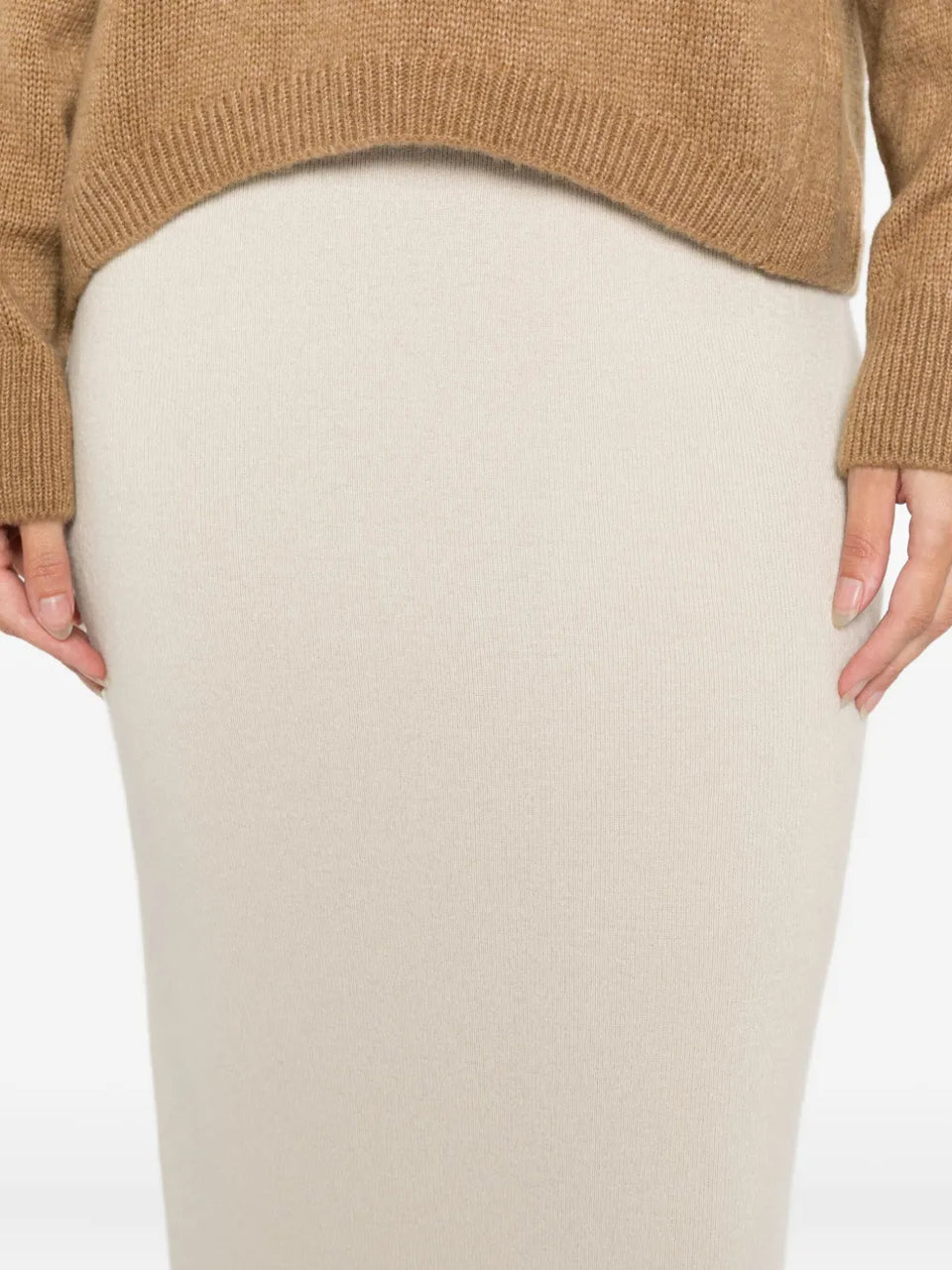 knitted midi skirt