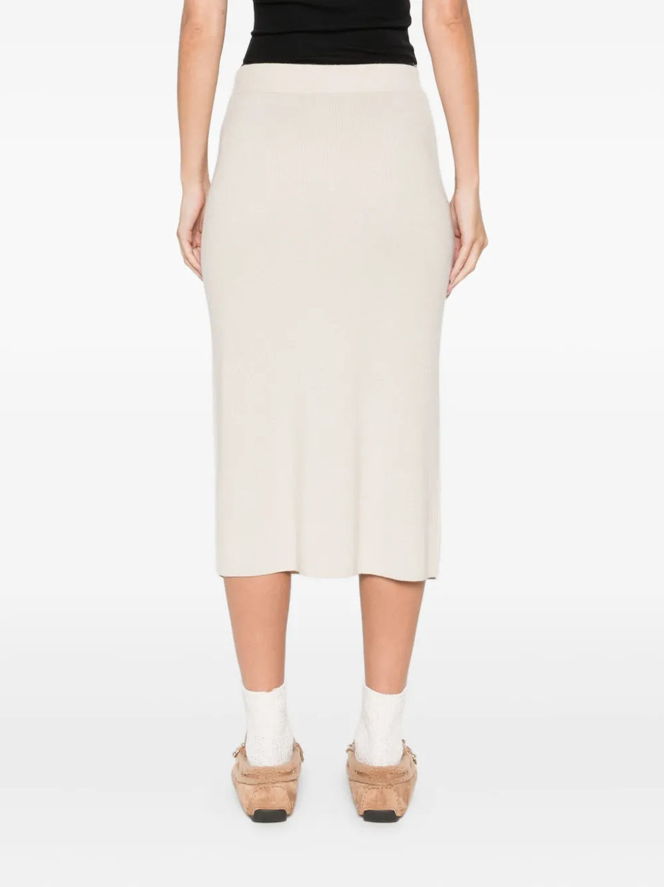 knitted midi skirt