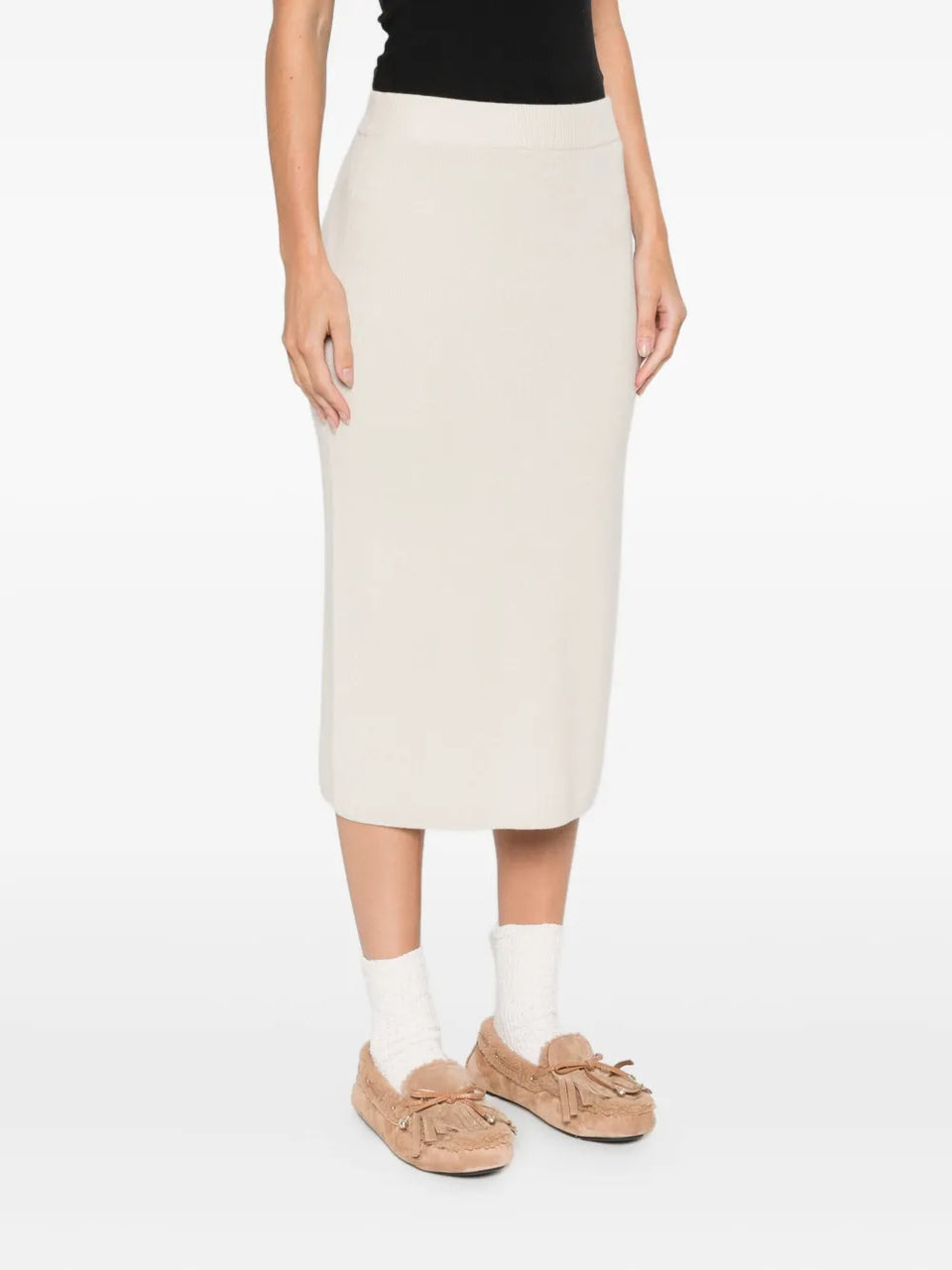knitted midi skirt