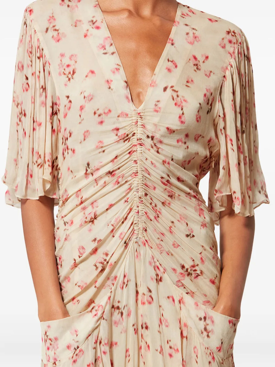 Vivienne floral-pattern midi dress