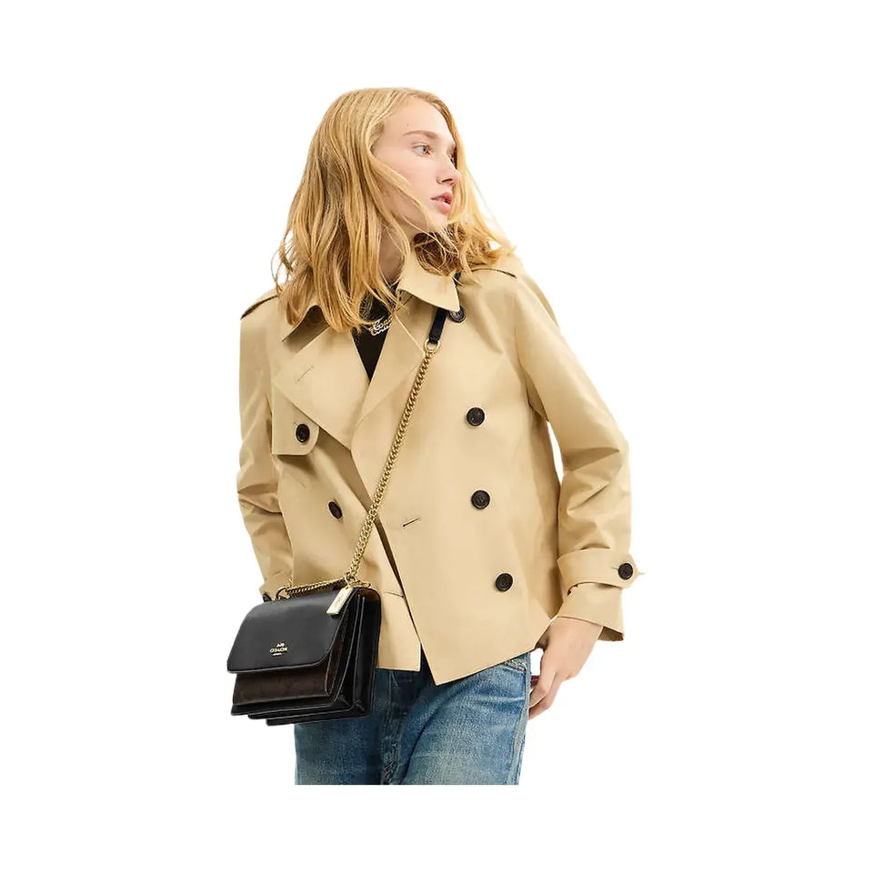 Coach Klare Crossbody Bag In Signature Canvas Signature Canvas-Gold-Walnut-Black