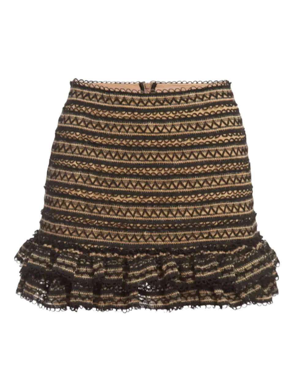 ruffled mini skirt