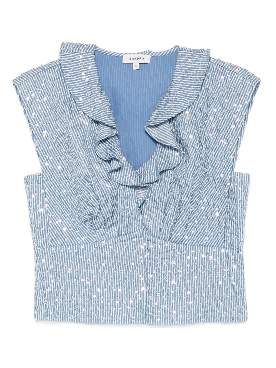 ruffled striped top