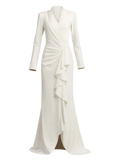 Markum long-sleeve gown