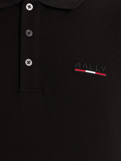 logo-embroidered ribbon-detail polo shirt