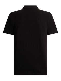 logo-embroidered ribbon-detail polo shirt