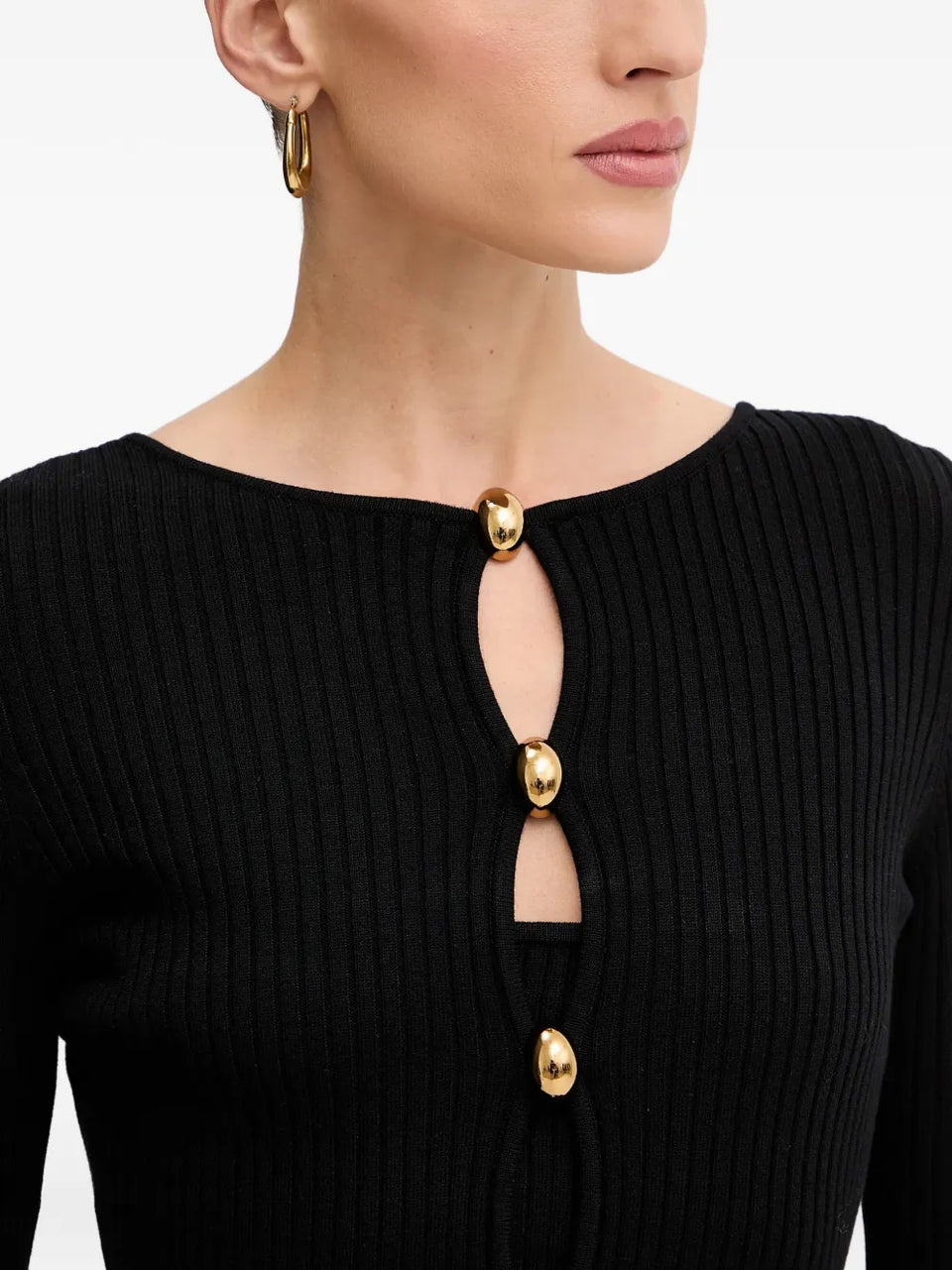 buttoned midi dress