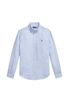 striped pony linen shirt