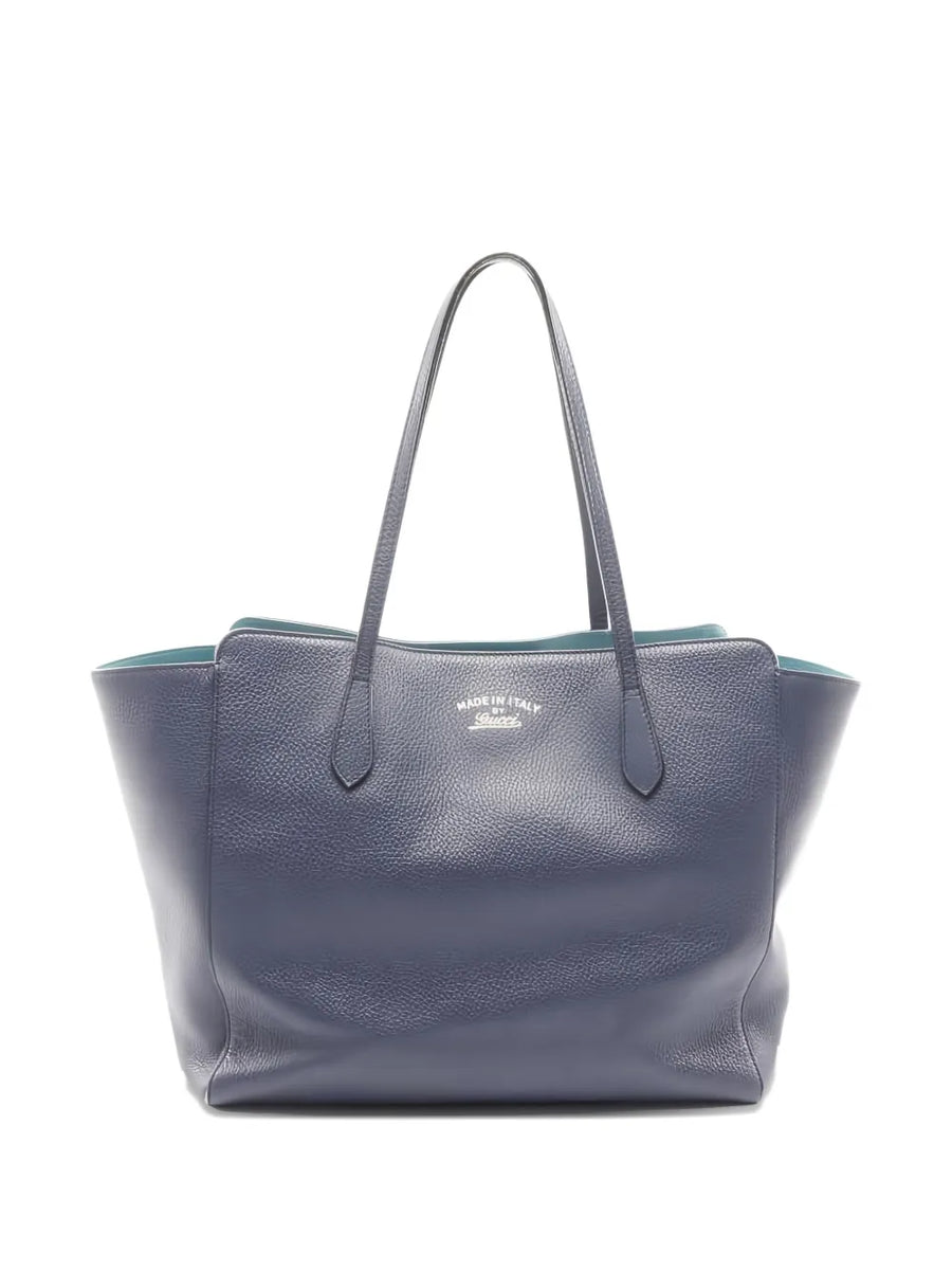 2000s swing leather tote bag