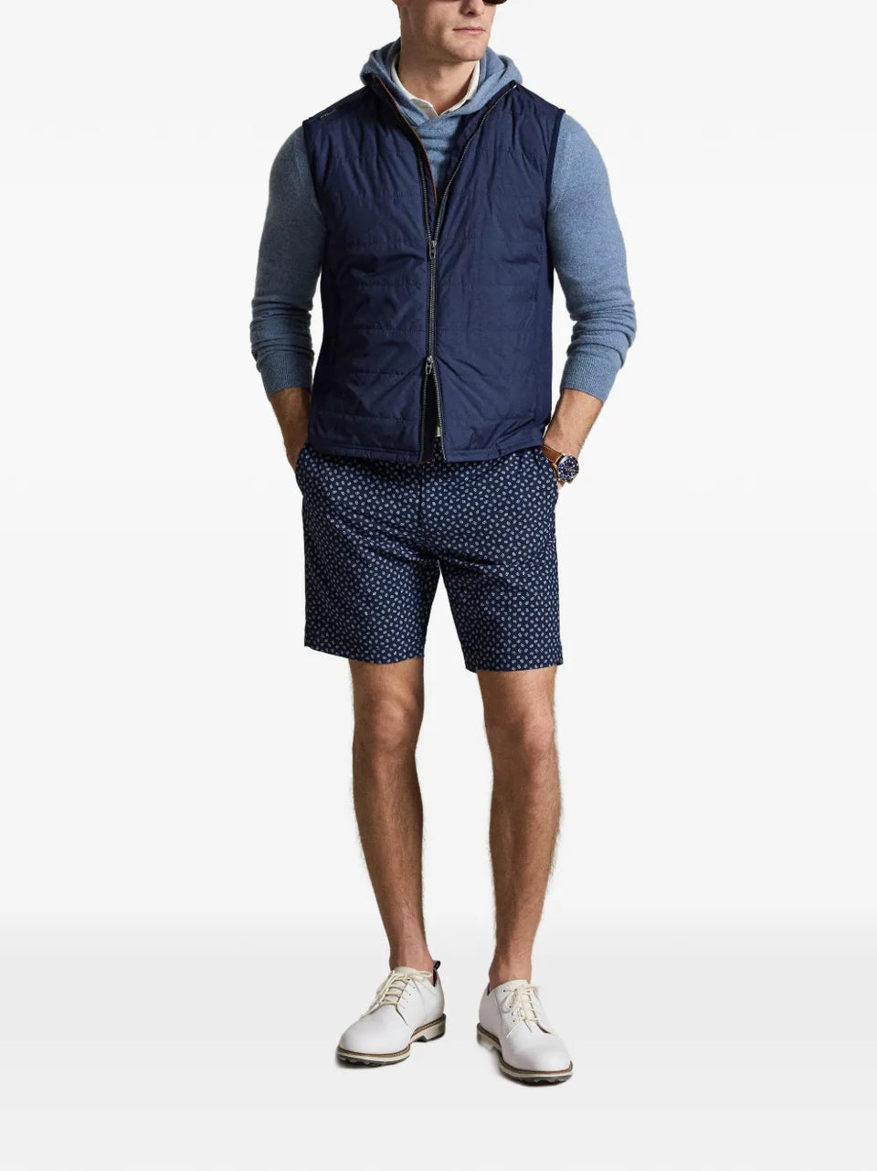 woven zip vest