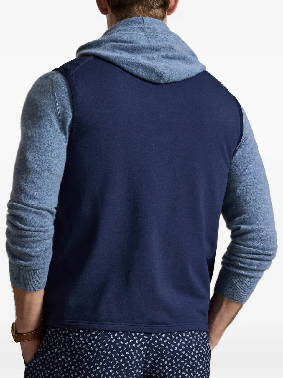 woven zip vest