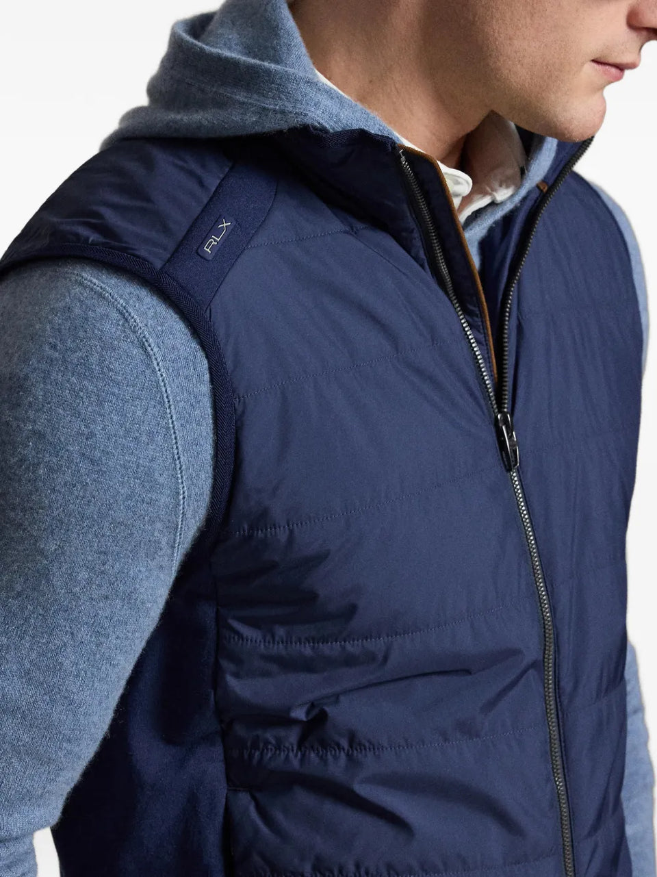 woven zip vest
