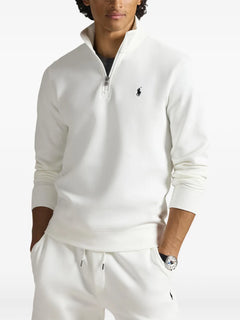 Double-knit quarter-zip pullover