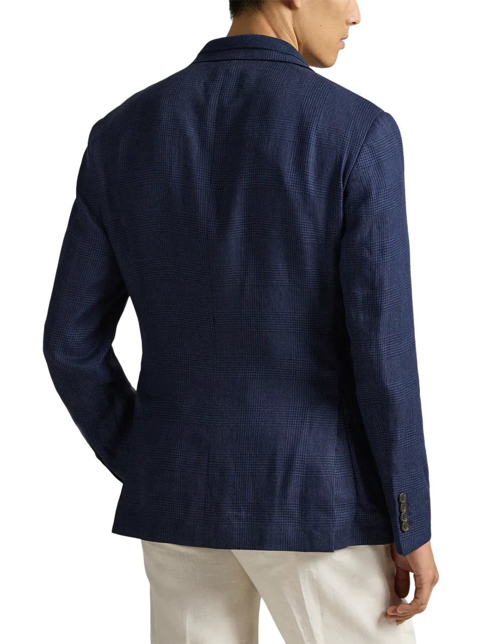 Glen plaid double-breasted blazer