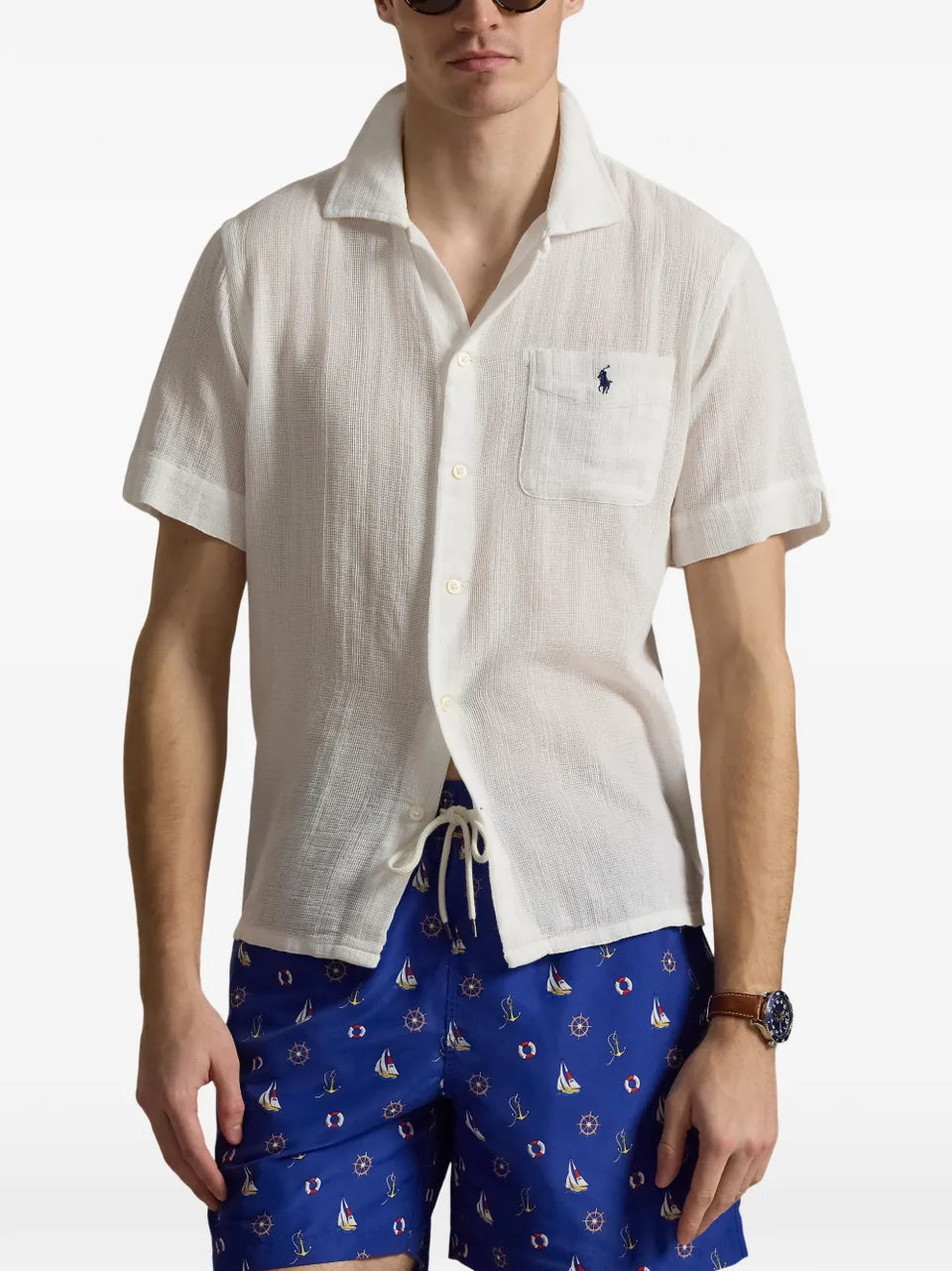 embroidered pocket shirt