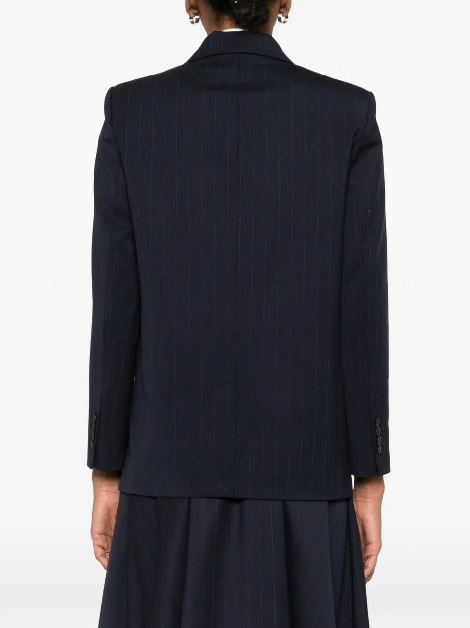 pinstripe single-breasted blazer