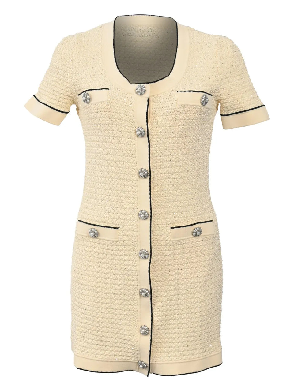 sequin knitted mini dress