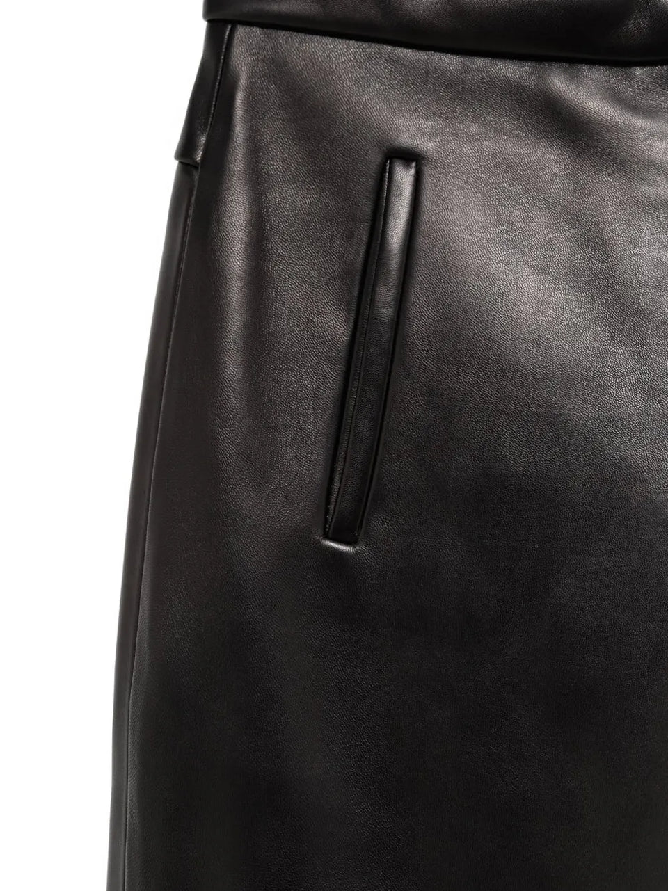 panelled leather trousers