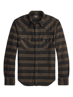 striped long-sleeved shirt