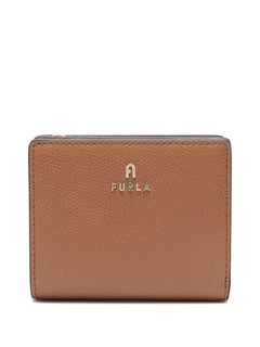 Camelia compact logo-plaque wallet