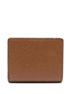 Camelia compact logo-plaque wallet