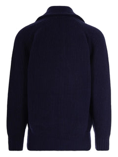 zip logo cardigan