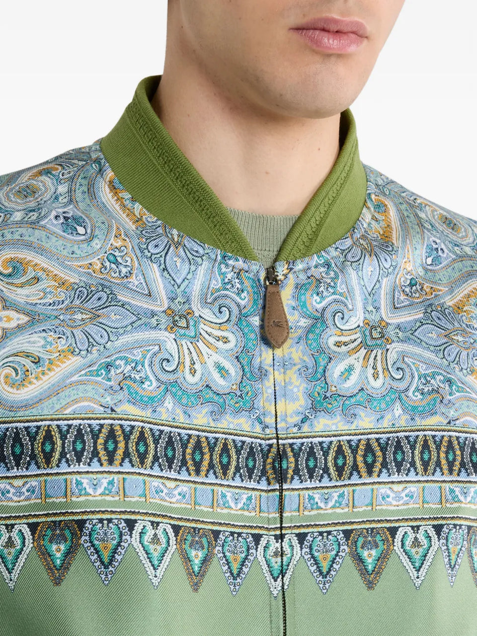 paisley-print bomber jacket