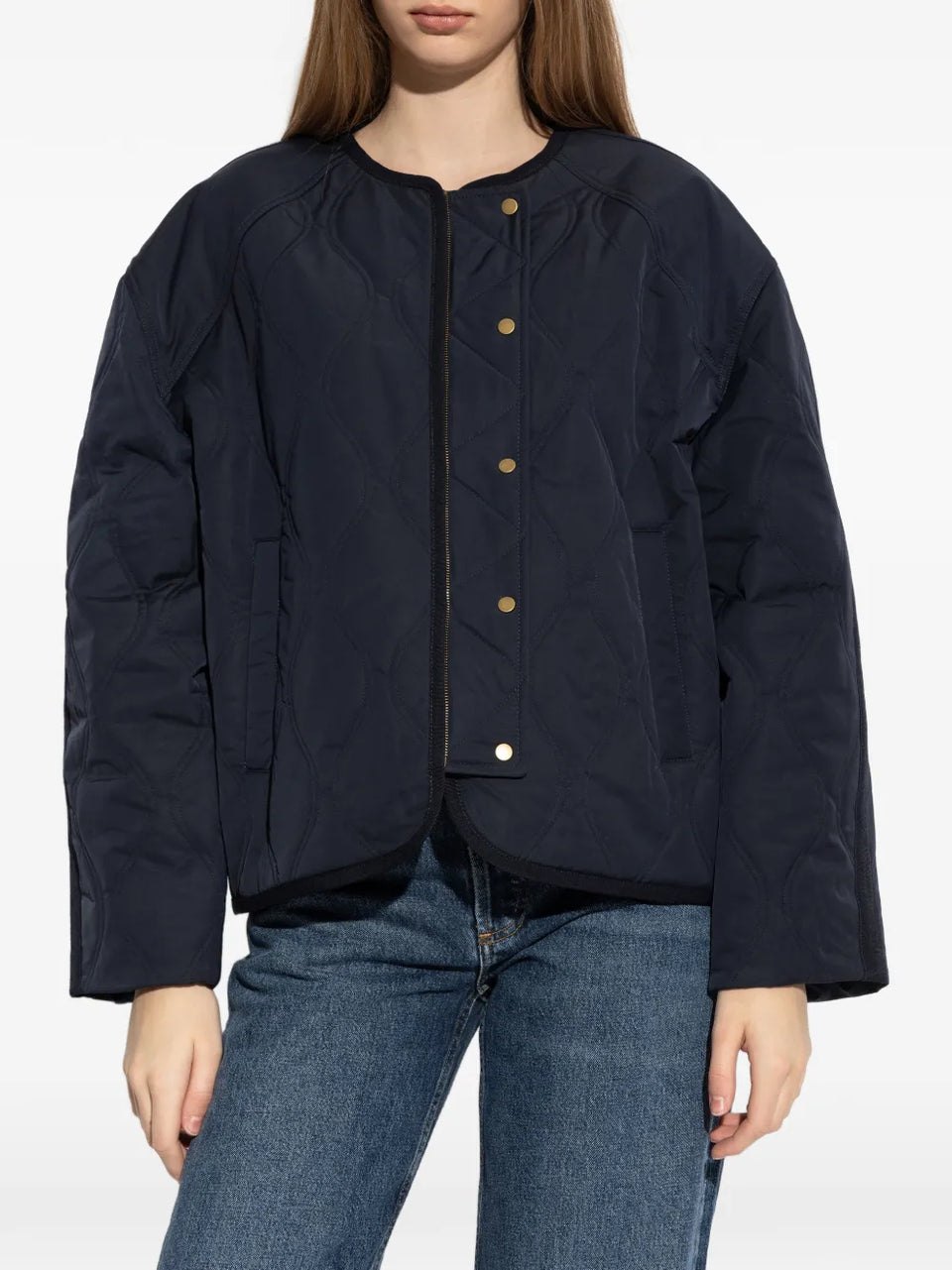 quilted press-stud jacket