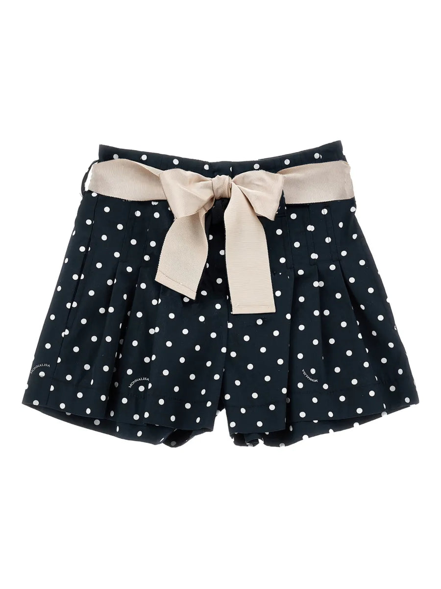 polka-dot bow shorts