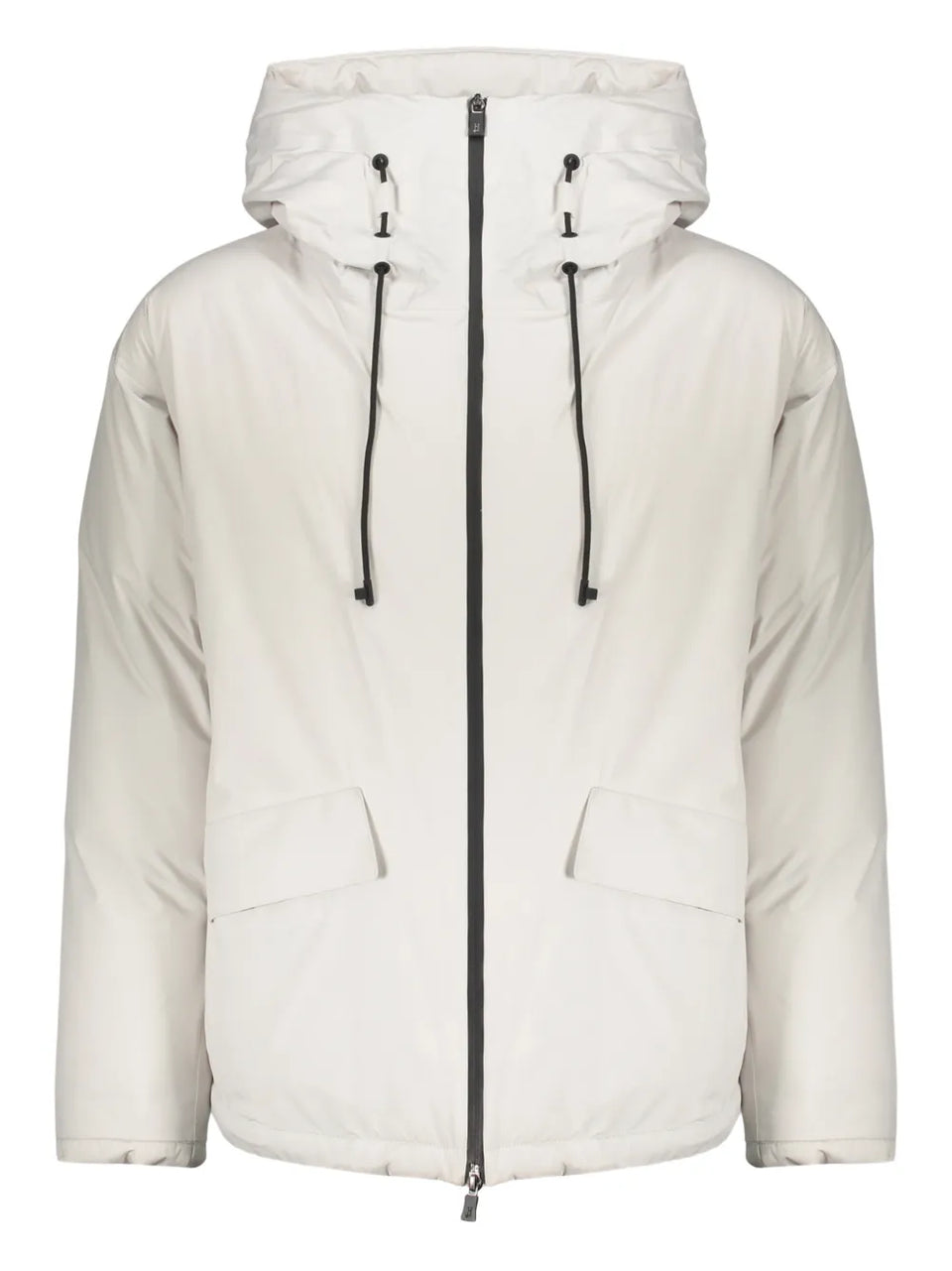 zip-up hooded jacket