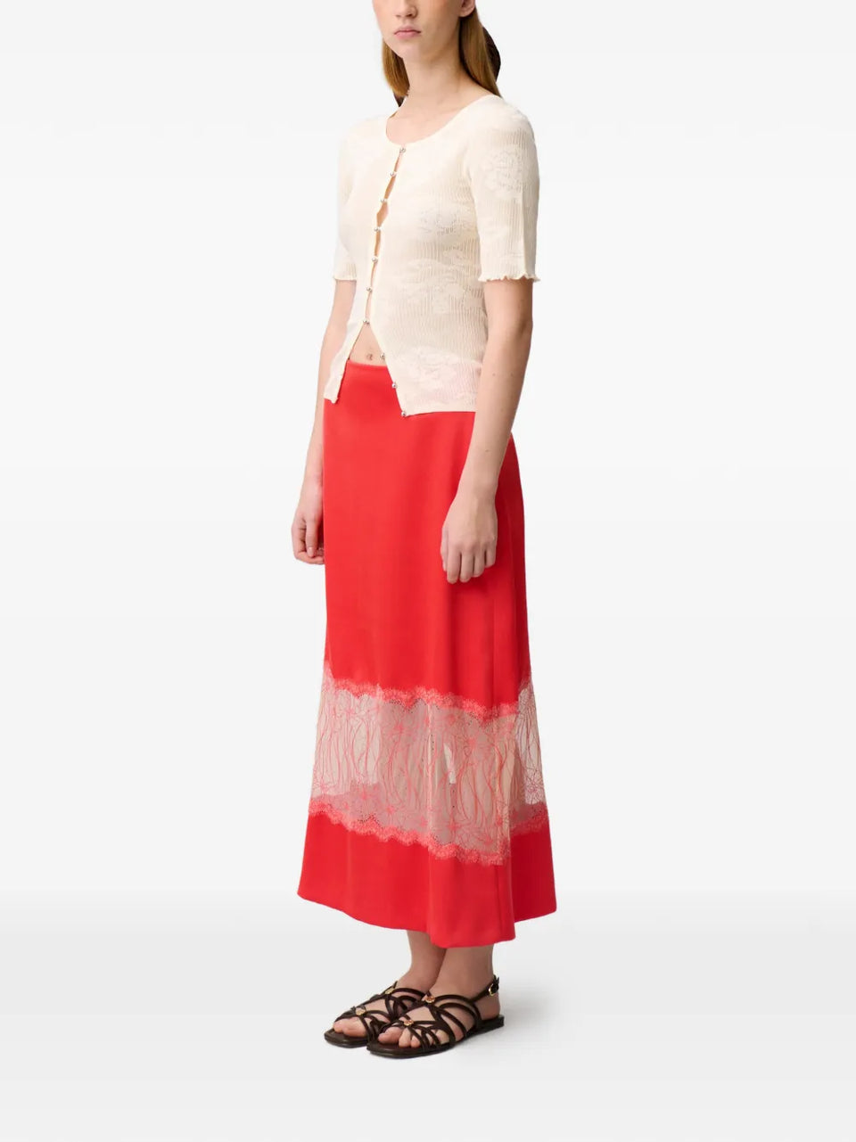 lace A-line skirt
