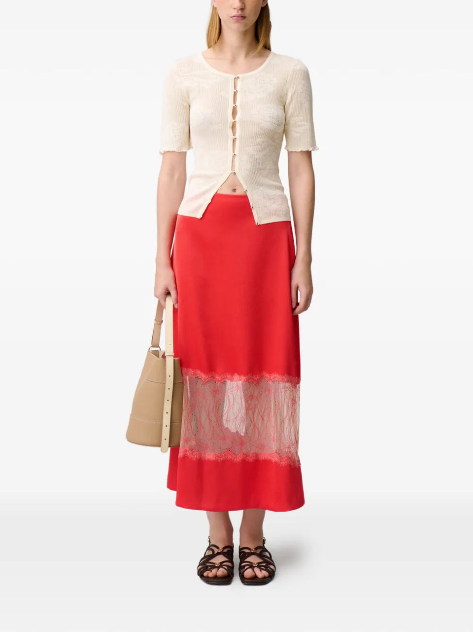 lace A-line skirt