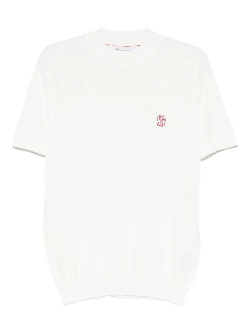 embroidered-logo knitted T-Shirt