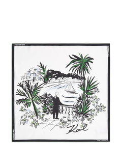 Signature printed silk scarf