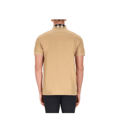 Check Collar Cotton Polo Shirt