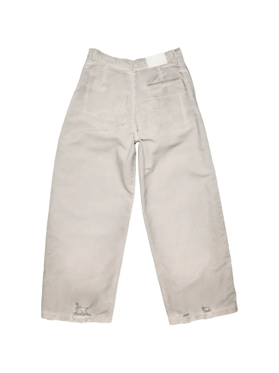 Mended distressed jeans