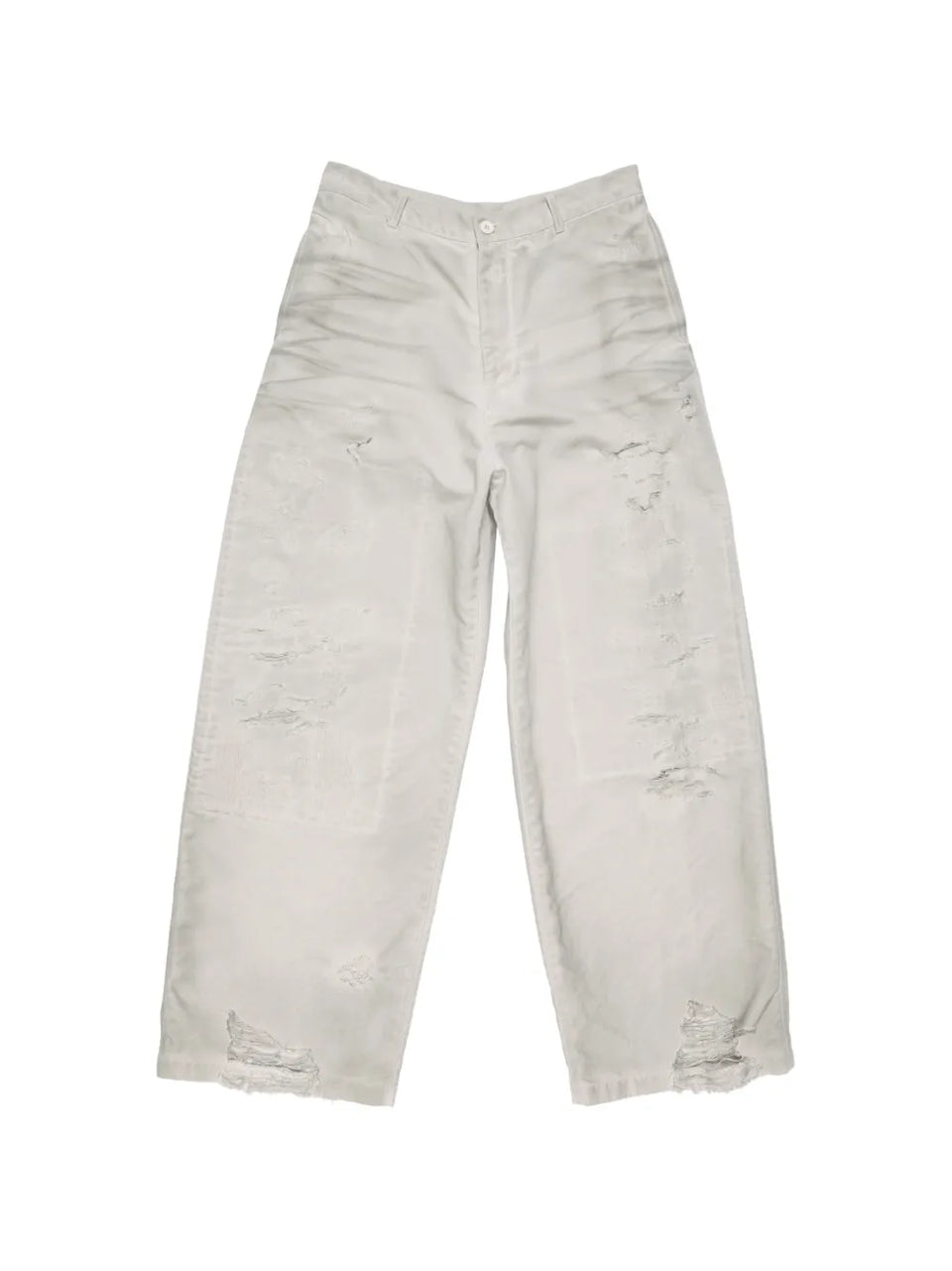 Mended distressed jeans