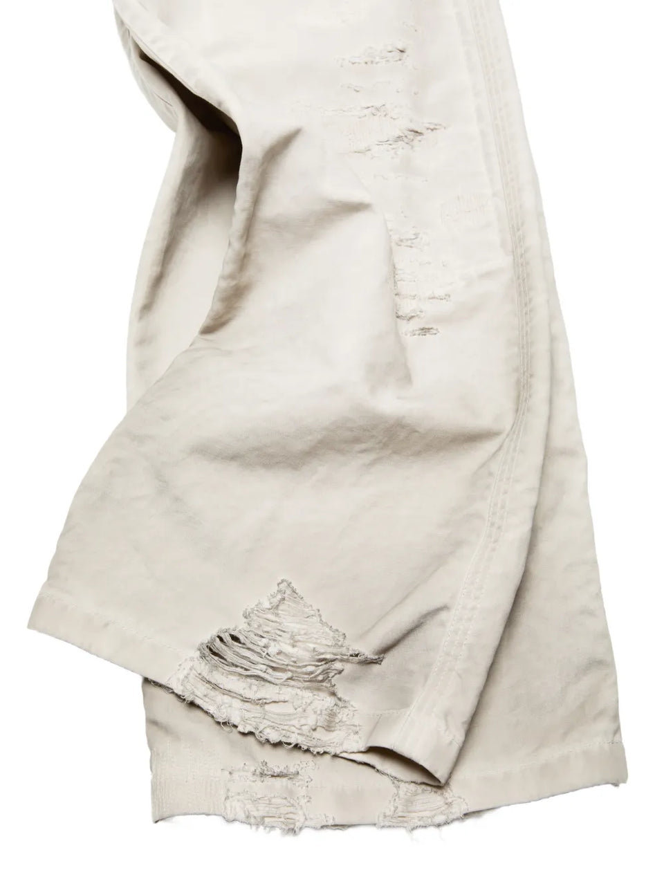 Mended distressed jeans
