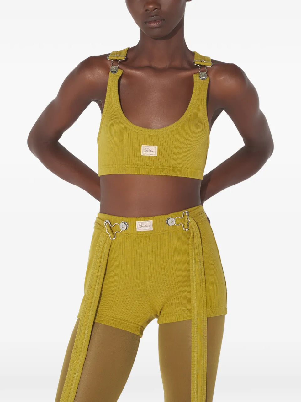ribbed patch bra