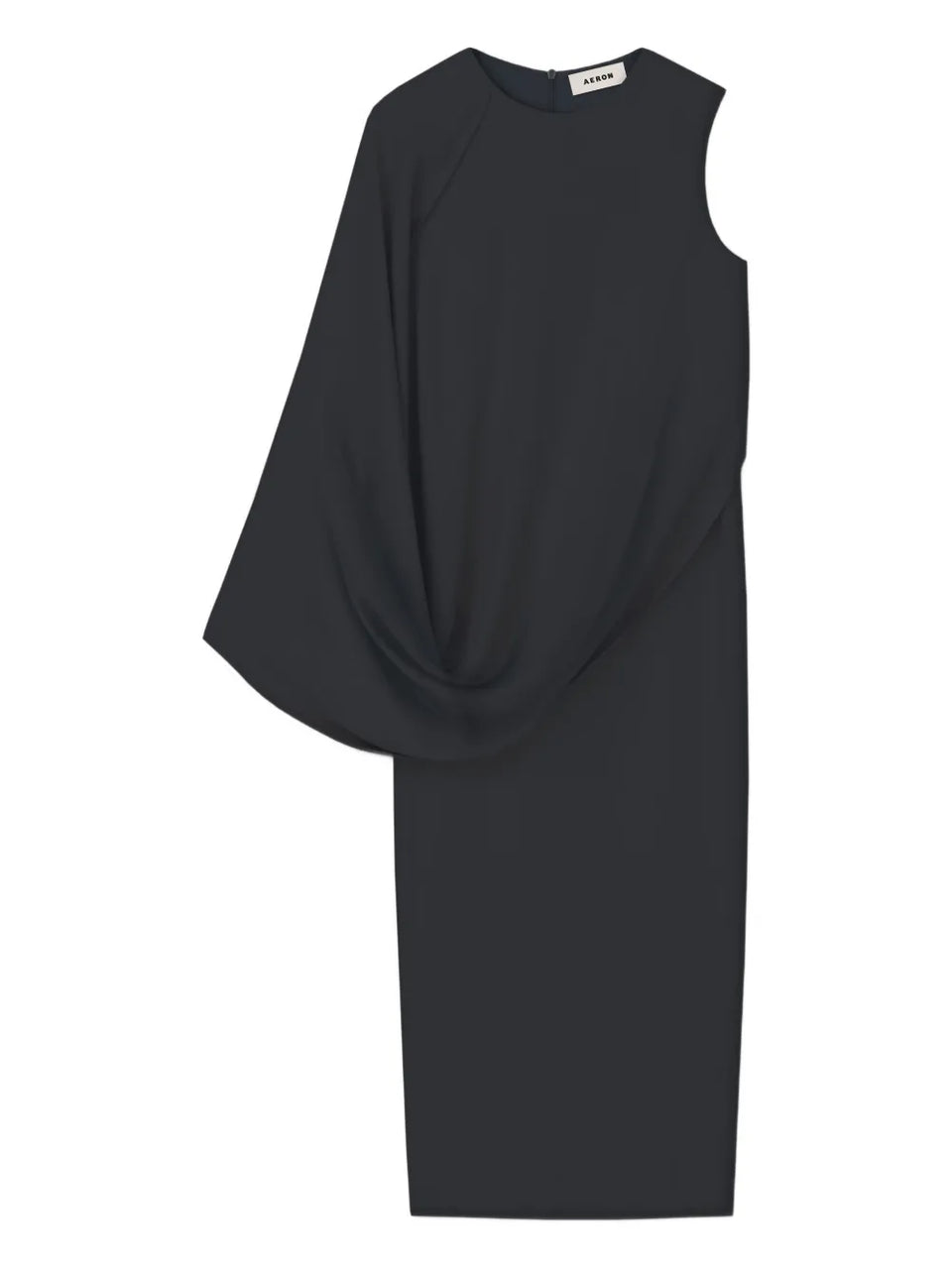 Lune draped-detail midi dress