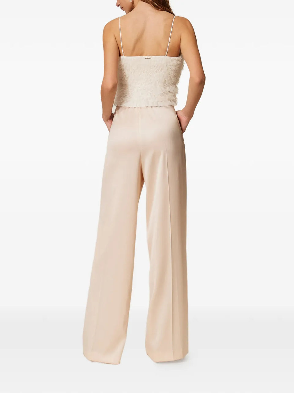 wide-leg satin trousers