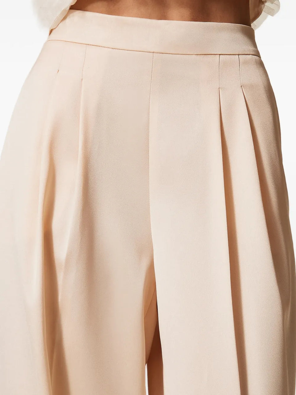 wide-leg satin trousers