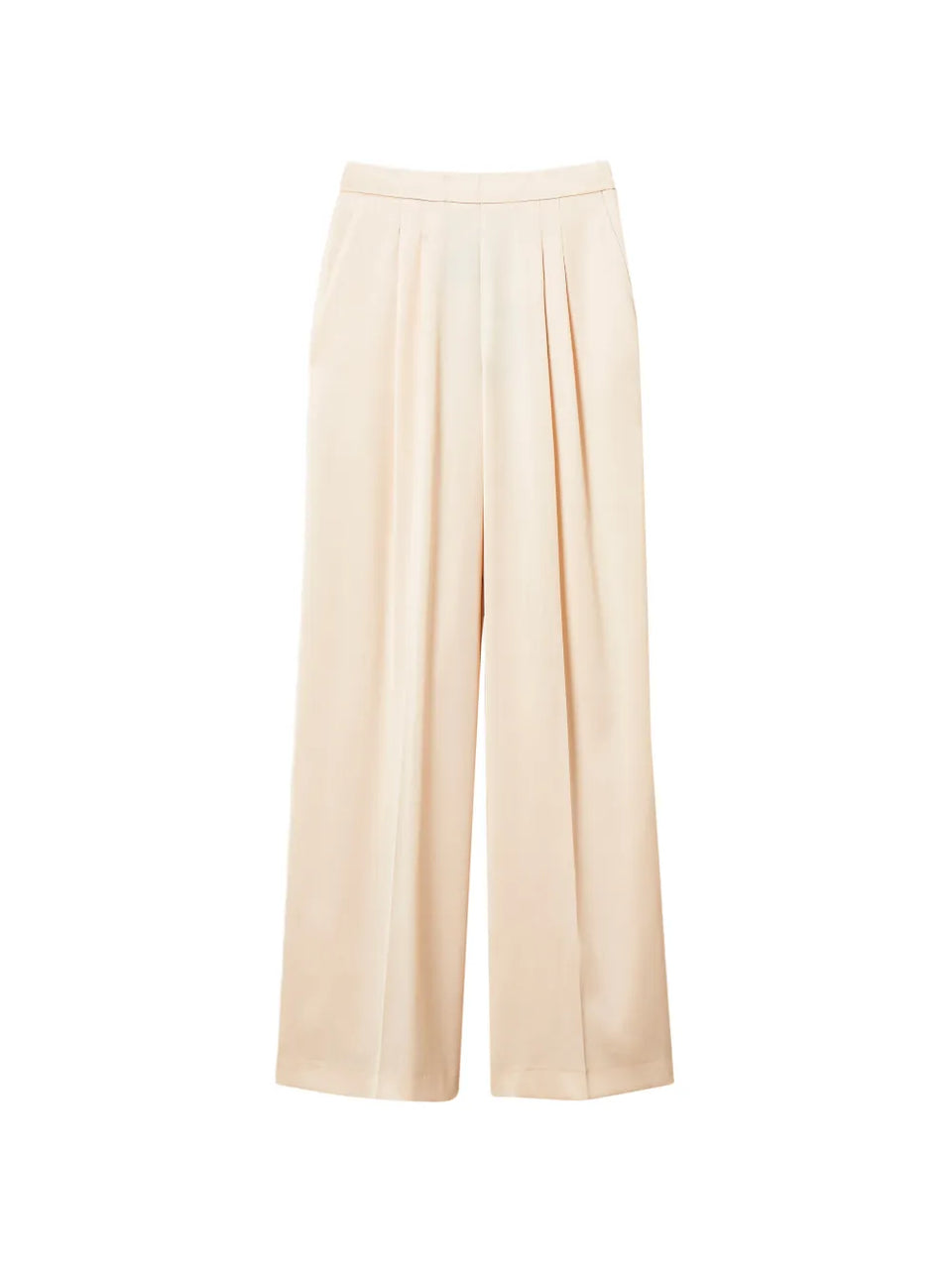 wide-leg satin trousers