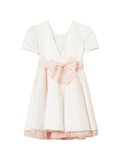 floral-detail tulle dress