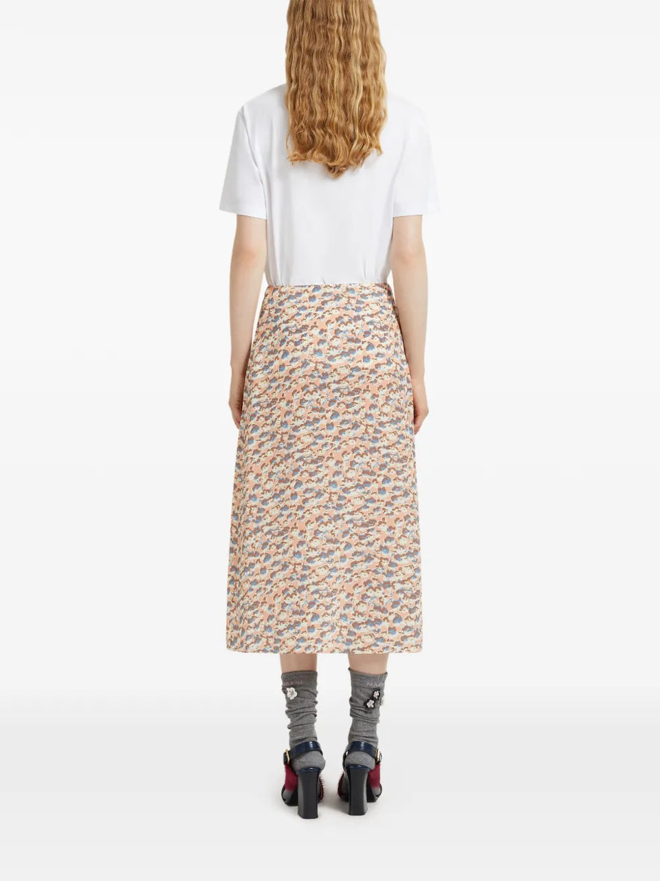 Floral Print Midi Skirt