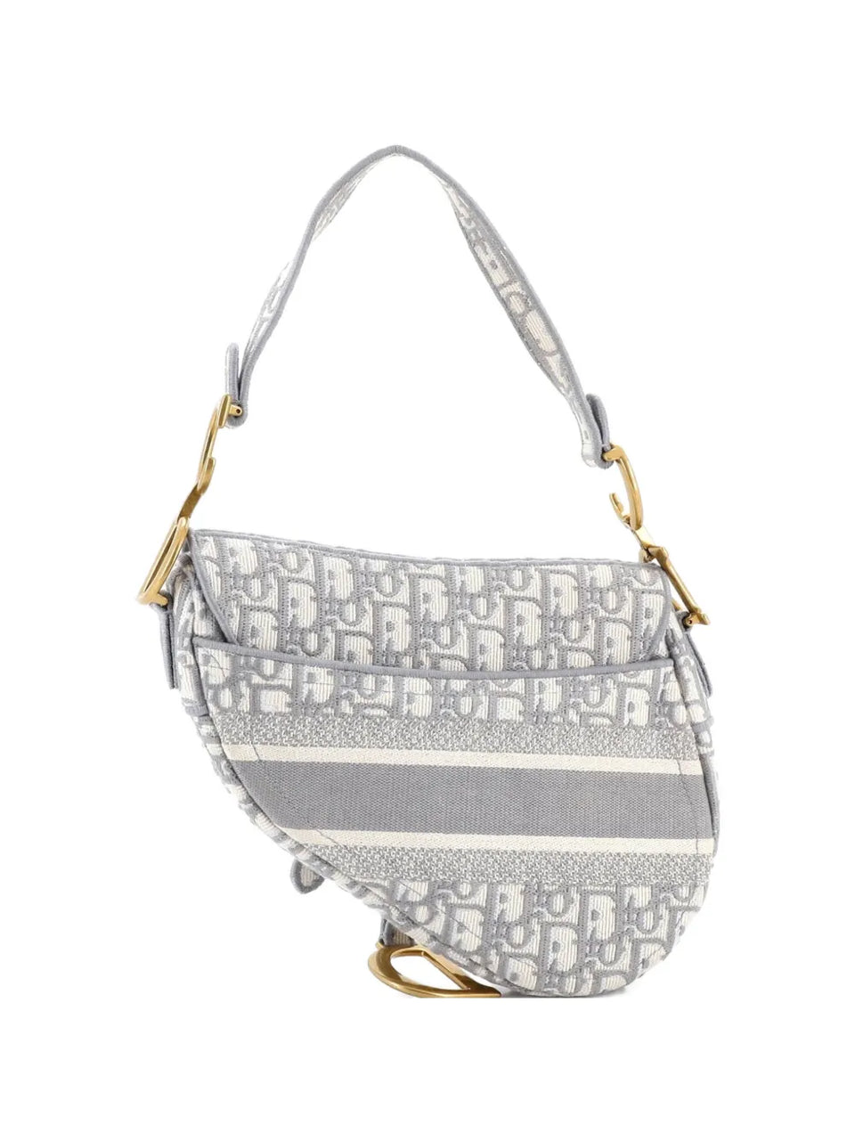 Saddle Handbag Logo Embroidered Oblique Canvas Medium shoulder bag