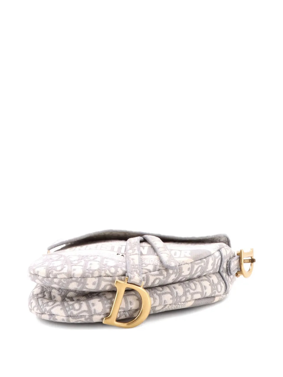 Saddle Handbag Logo Embroidered Oblique Canvas Medium shoulder bag
